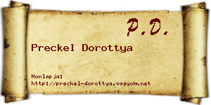Preckel Dorottya névjegykártya
